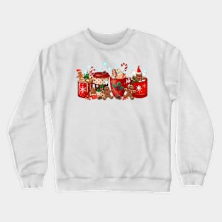 Christmas Candy Canes and Coffee Crewneck Sweatshirt